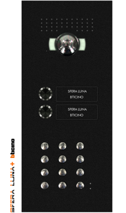  Vidéo-parlophonie SFERA LUNA+2 boutons clavier à code haut de gamme Bticino