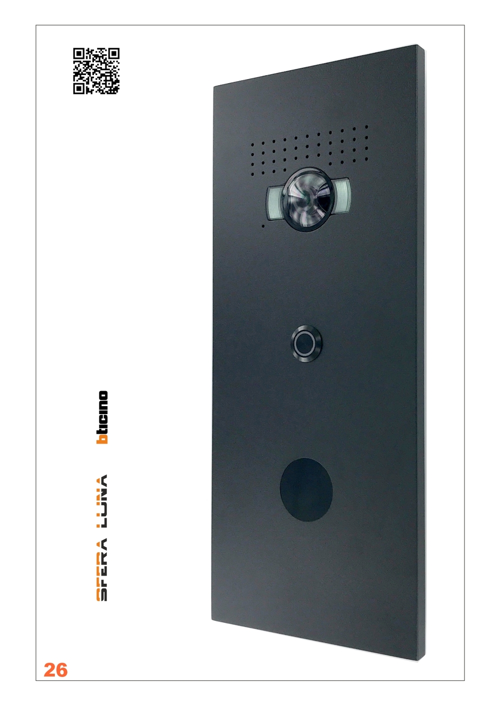  SFERA LUNA+ Lecteur de badge Module haut de gamme vidéo-parlophonie BTicino