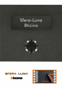 PLAQUE NOMINATIVE gravée au laser SFERA LUNA Bticino