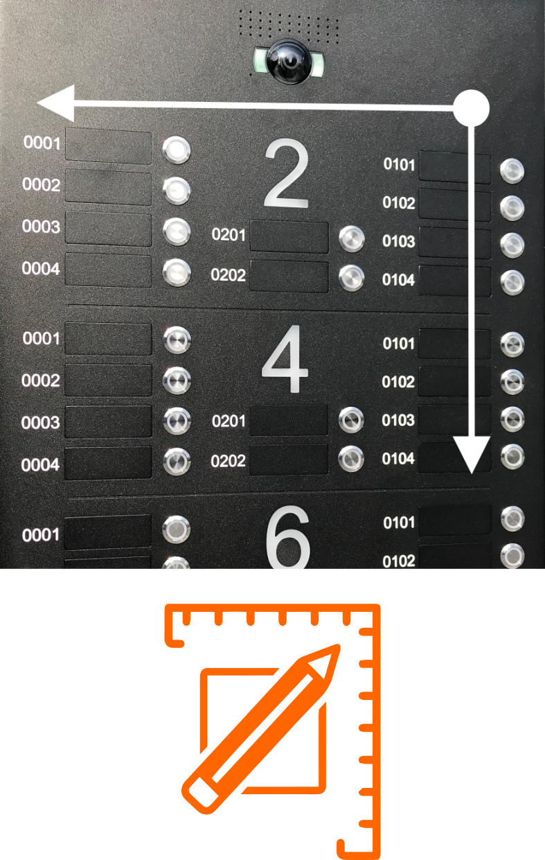 fill-in form SFERA LUNA entry panels customized for bticino videophone modules