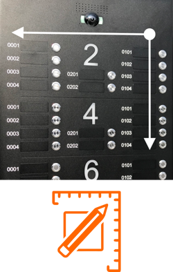 fill-in form SFERA LUNA entry panels customized for bticino videophone modules