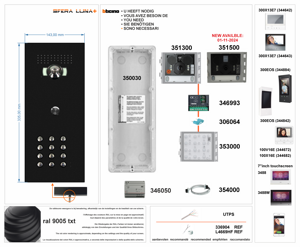 SFERA  LUNA+ Keypad Video Parlofonie High-End Bticino