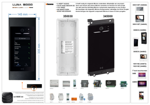 LUNA 5000 PREMIUM video front panel + base for module 345000 Bticino