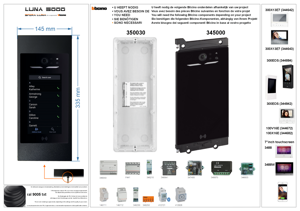 LUNA 5000 high-end video front panel + base for module 345000 Bticino