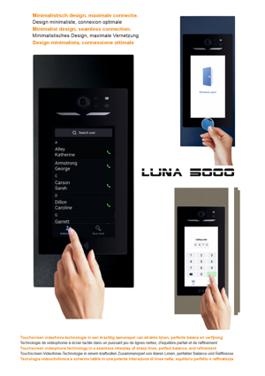 LUNA 5000 High-End-Video-Frontpanel + Basis für Modul 345000 Bticino