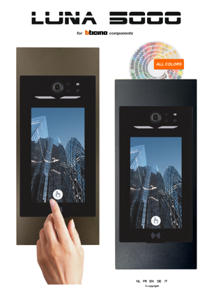 LUNA 5000 PREMIUM video front panel + base for module 345000 Bticino