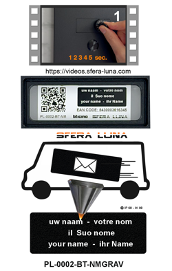 Graveren van aangeleverd naamplaatje/naamschild