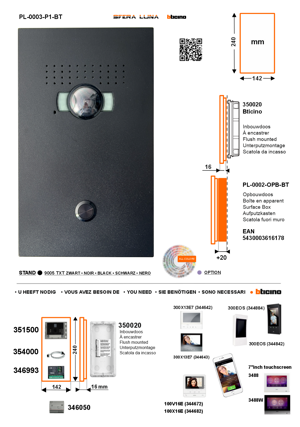 BTICINO LUNA PURE HIGH-END-VIDEO-SPRECHANLAGEN