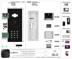 VIDEO-SPRECHANLAGEN HIGH-END BTICINO SFERA LUNA+1 mit CODELOCK-/TASTATUR