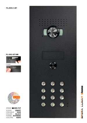 VIDEO-SPRECHANLAGEN HIGH-END BTICINO SFERA LUNA+1 mit CODELOCK-/TASTATUR