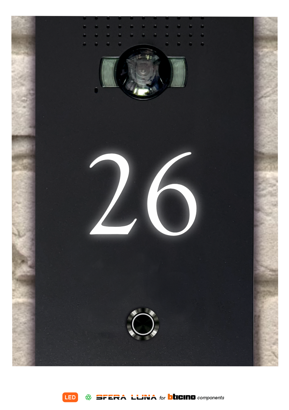 SFERA LUNA LED House Number Keypad Video Parlofonie High-End Bticino
