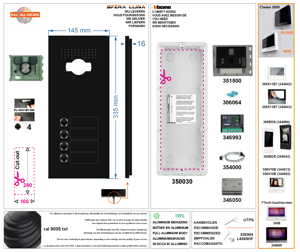 SFERA LUNA+4 Drukknoppen DEURSTATION VIDEOPARLOFONIE Bticino