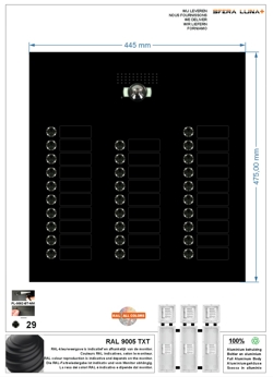 SFERA LUNA 29 Call/Push Buttons for Audio/Video door entry system Bticino