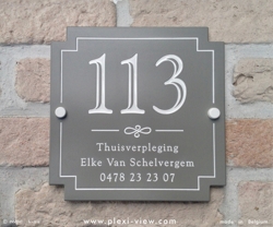 Huisnummer of naamplaat Cottage Quarti